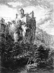 Schloss Prunn Altmuhlthalban, Friedrich Wilhelm Bollinger nyomata, 1818